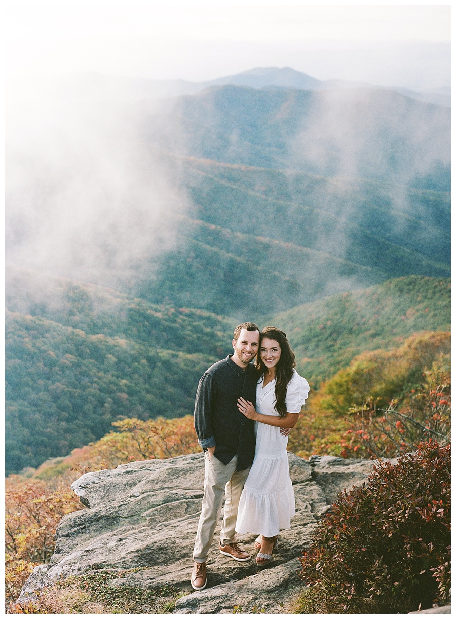 craggy gardens, engagement photos, engagement photographer, lina and cory, fall engagement session 