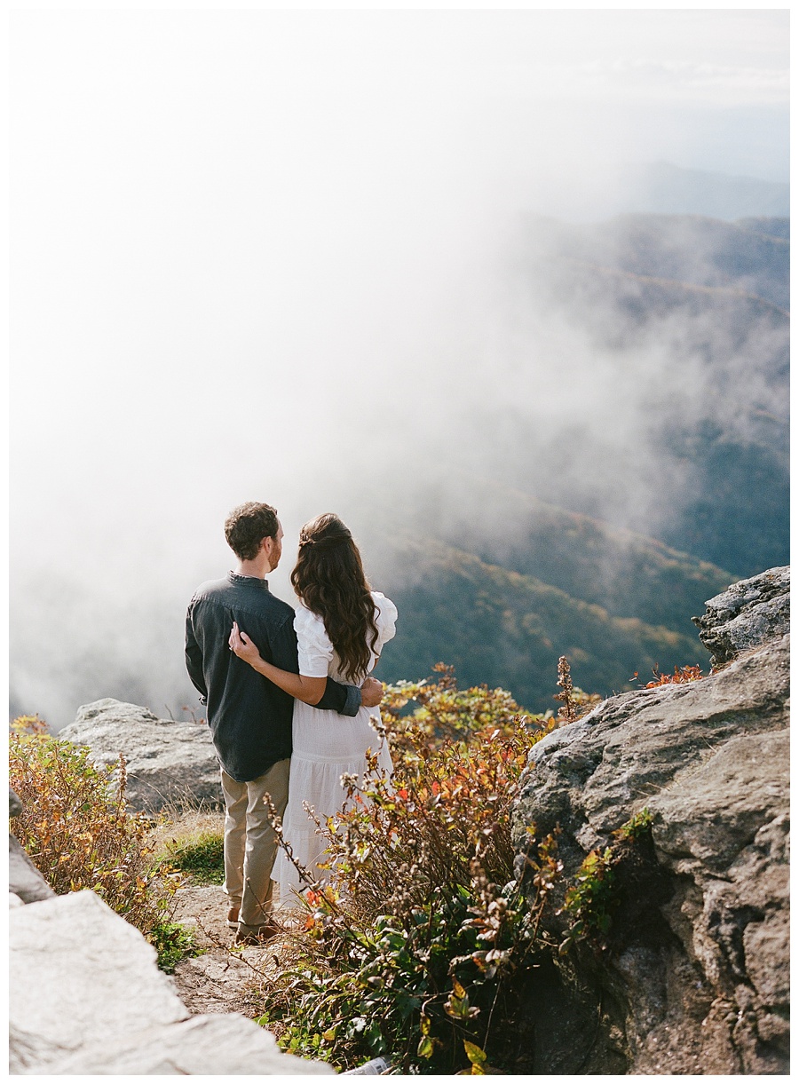 north carolina mountains, asheville engagement photographer, fall photo session, bride to be 