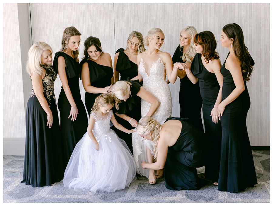 bridal party, wedding party, bridesmaids, bridal style, black tie wedding, black tie event, asheville wedding, mother of the bride, maid of honor, flower girl, bridal hair, bridal makeup, wedding makeup, asheville wedding hair, asheville bridal updo, bridesmaids dress