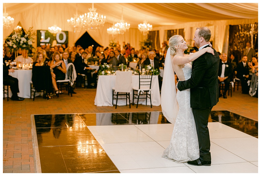 first dance, bride and groom, asheville wedding, biltmore wedding photographer, diana at the biltmore, wedding reception, wedding photo, north carolina wedding venue 