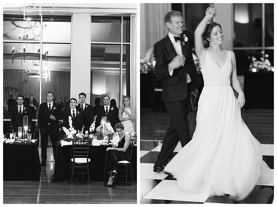 first dance, father of the bride, father daughter dance, wedding reception, wedding dance, wedding guests, atlanta wedding venue, atlanta luxury wedding photographer
