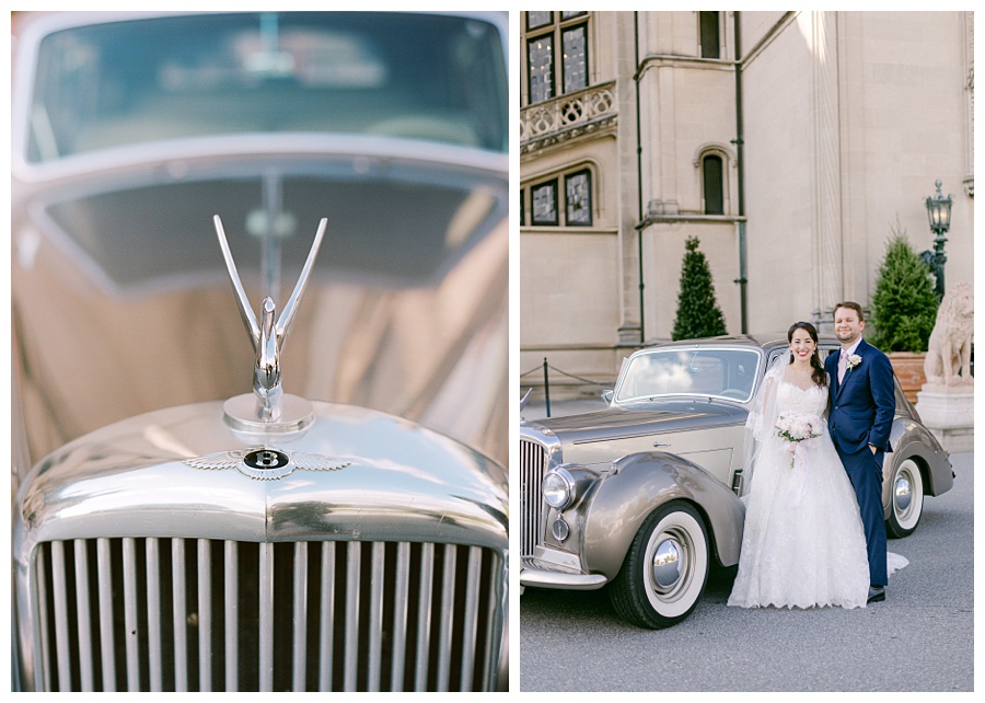 bride and groom, wedding limo, asheville limo, wedding bentley, biltmore wedding, wedding dress, wedding photos, biltmore wedding photographer, asheville wedding photographer