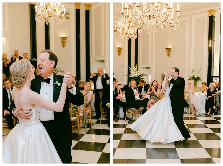 first dance, father of the bride, wedding day, bride and groom, wedding dance, wedding reception, chapel hill photographer 