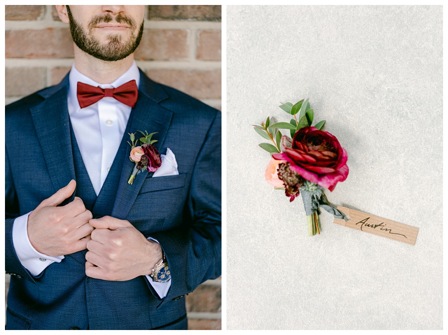groom, blue ridge blooms, wedding flowers, wedding day, north carolina wedding, groom tuxedo, groom style 