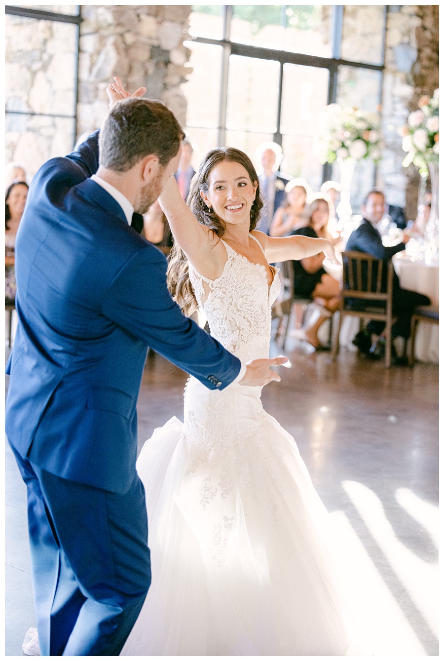 wedding dress, wedding dance, wedding first dance, bride and groom,  asheville bride, asheville north carolina photographer